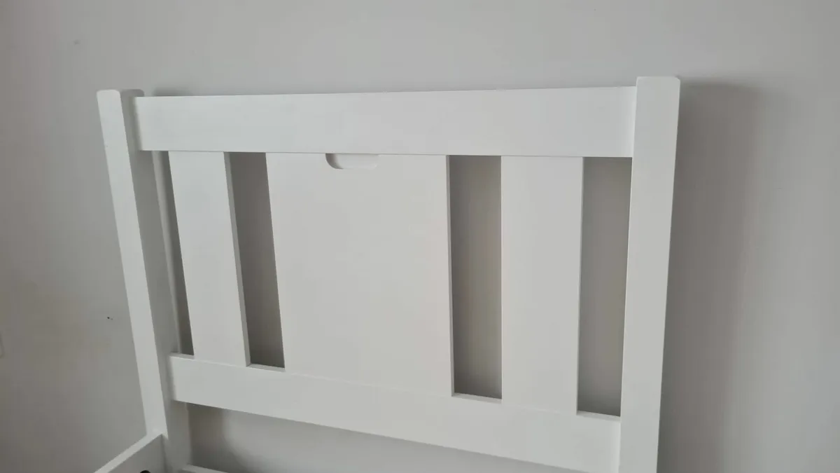 White Wooden Single Bed Frame - Image 2