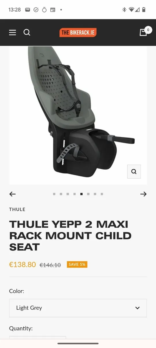 Childs Bike seat - Thule Yepp Maxi rack mount - Image 1