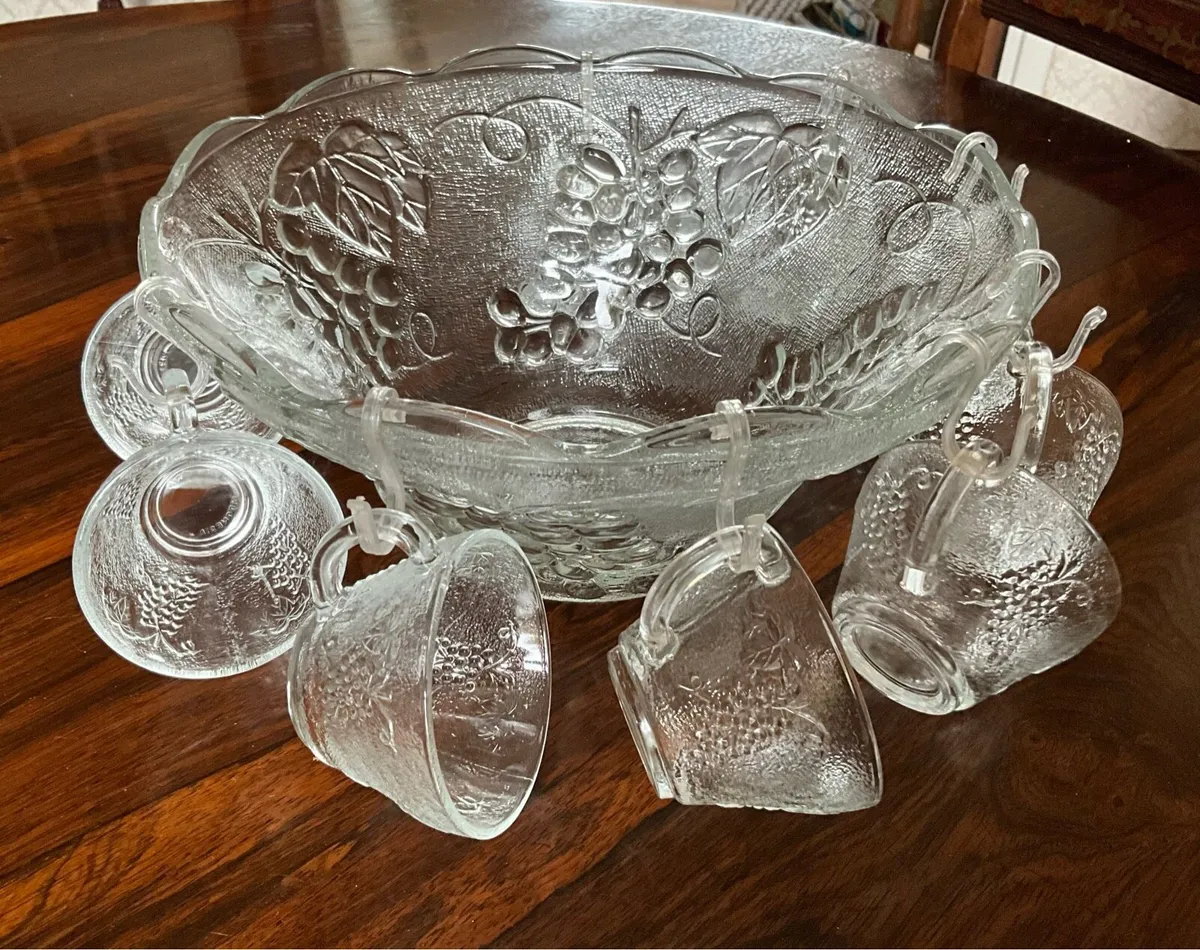 Vintage Punch Bowl Set - Image 4