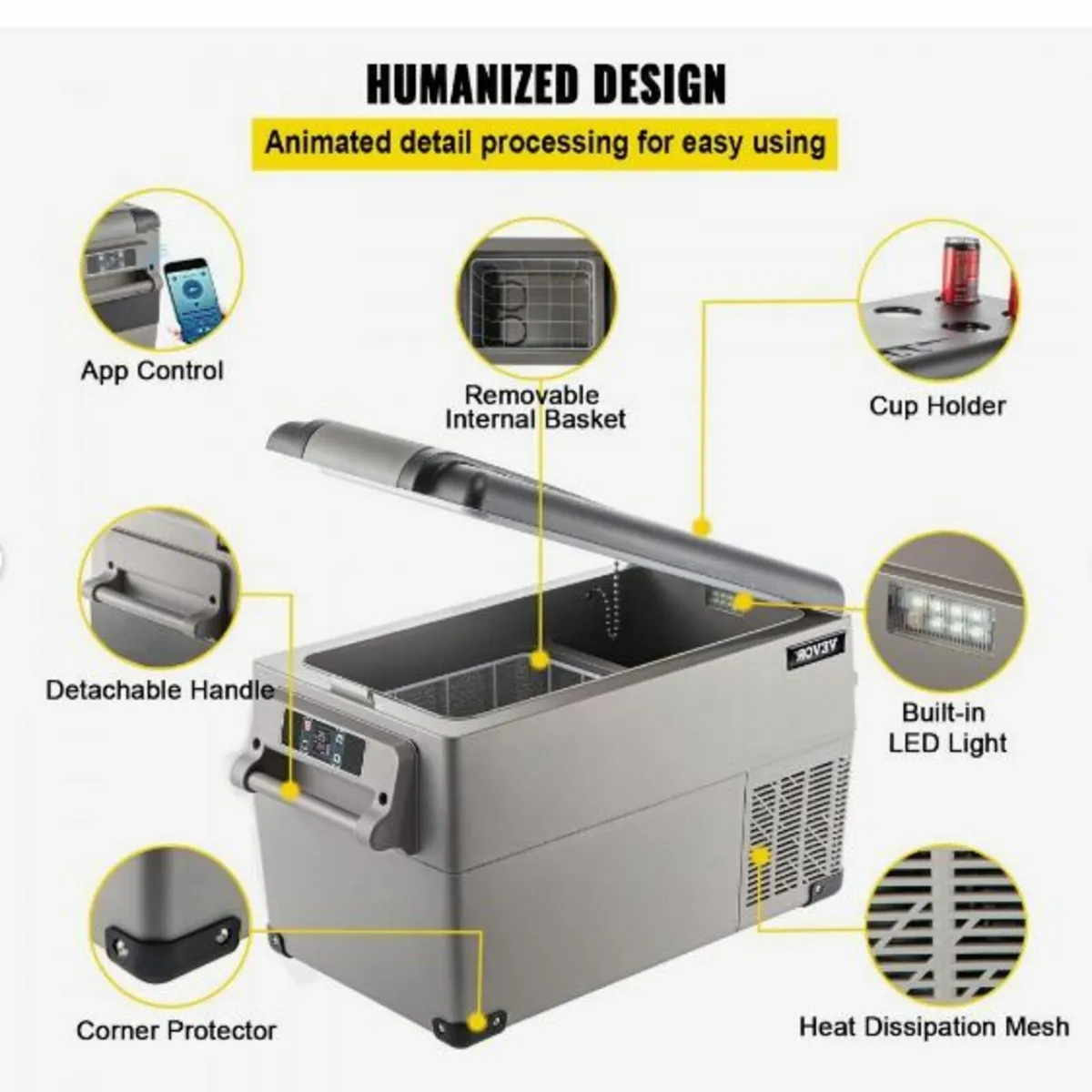 Car Refrigerator 35L Compressor Portable - Image 3