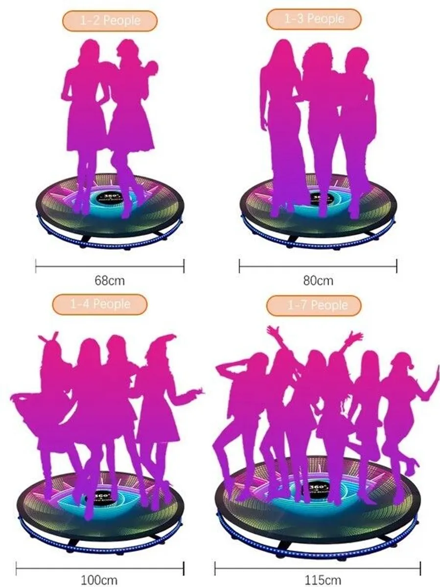 360 Photo Booth LED 100 cm - Image 3