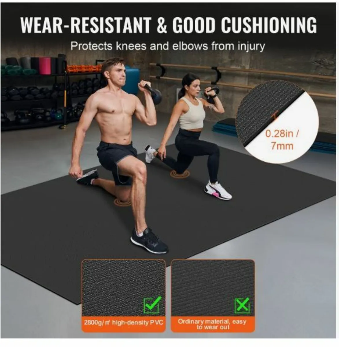 Exercise Mat Non Slip Yoga Mat Gym Fitness - Image 2