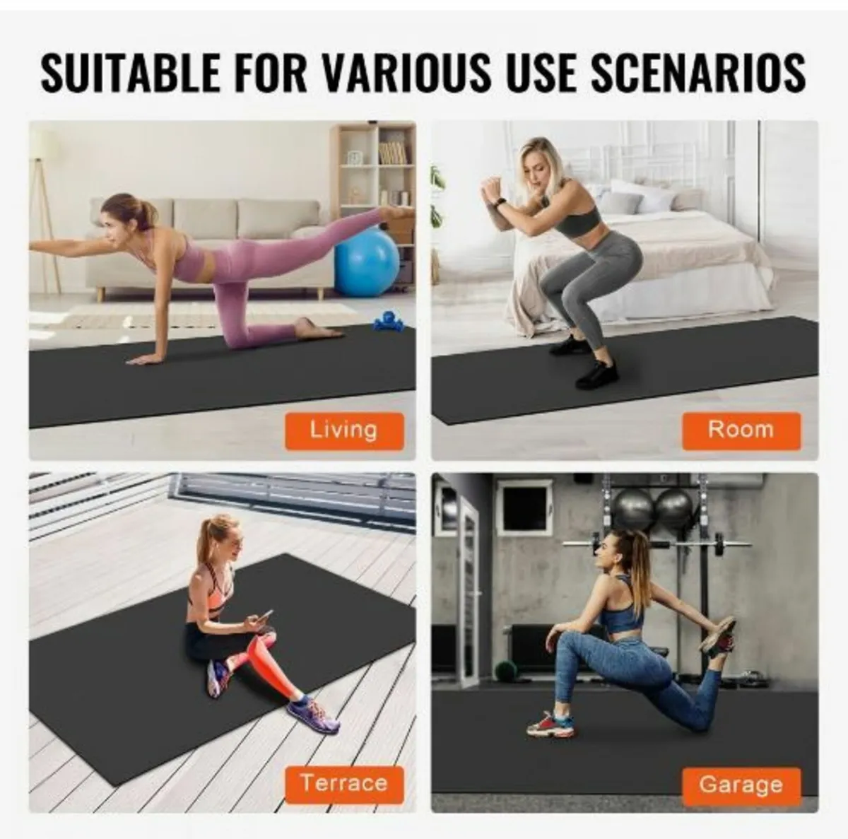 Exercise Mat Non Slip Yoga Mat Gym Fitness - Image 4