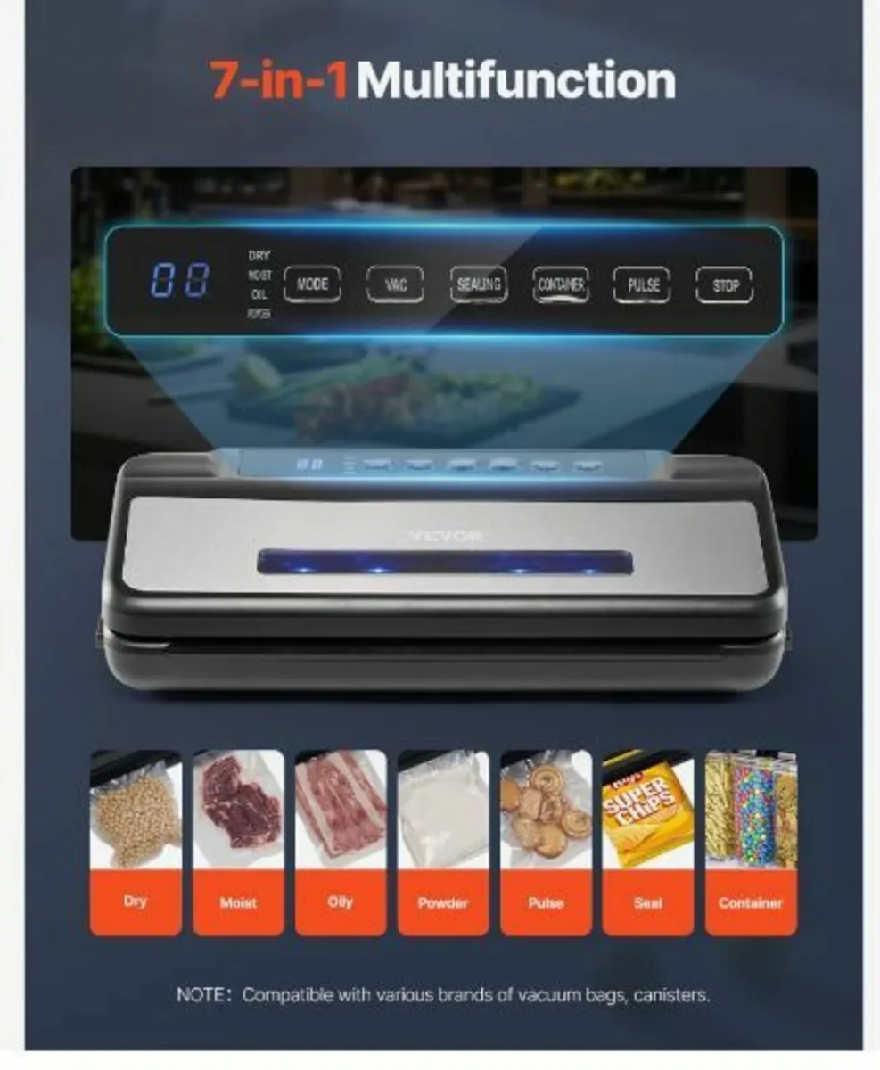 7-in-1 Vacuum Sealer Machine Compact Automatic - Image 3