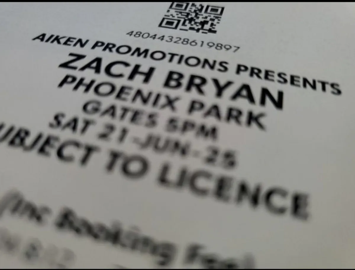 Zach Bryan tickets x 2 (Golden Circle) Sat 21 June - Image 1