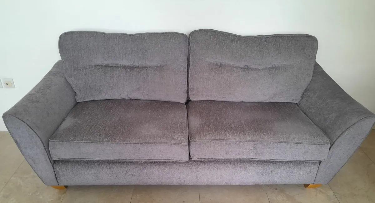 Grey 3- seater sofa - Image 1