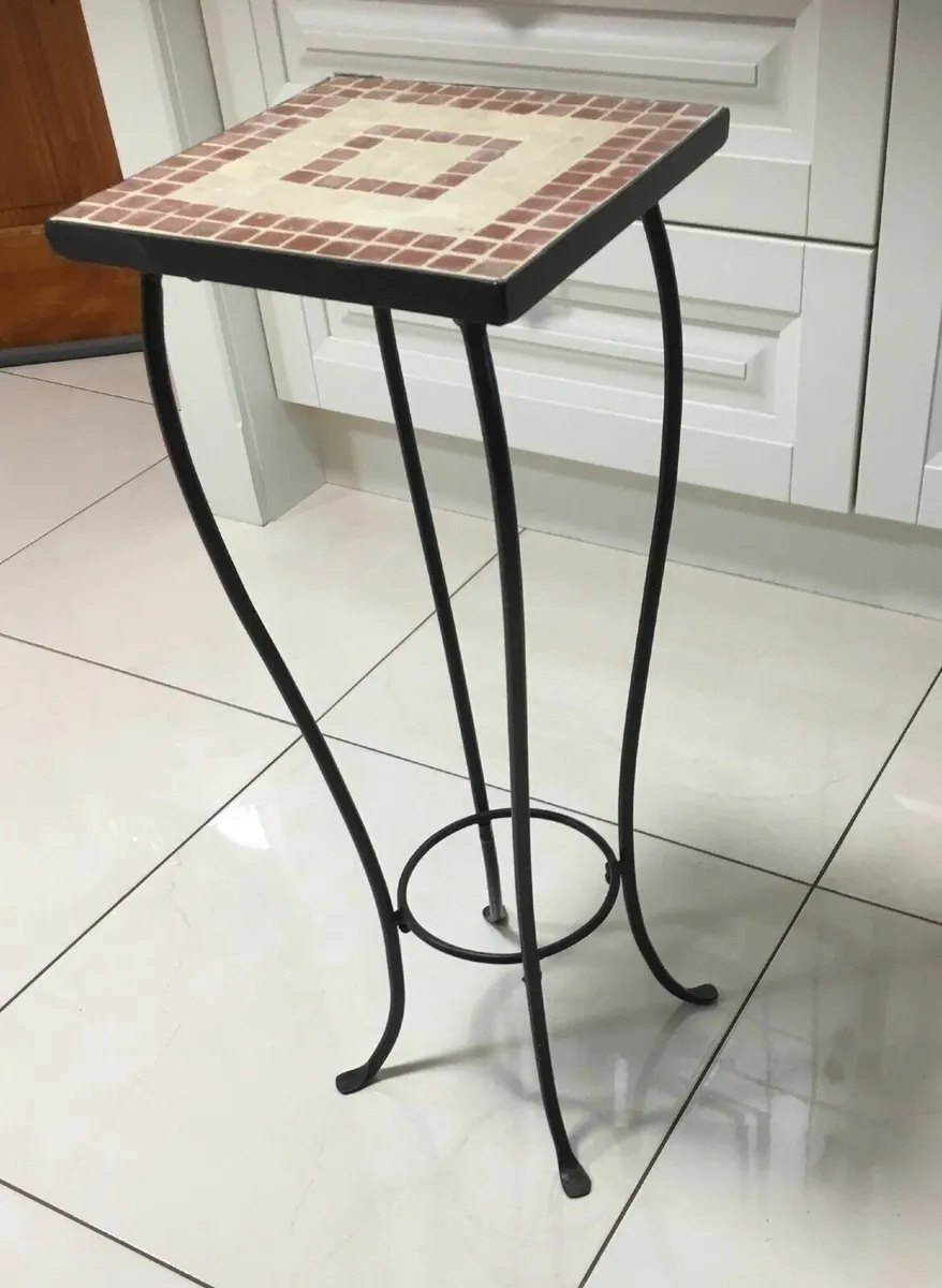 Lovely Ornamental Square Top Mosaic Table - Image 2