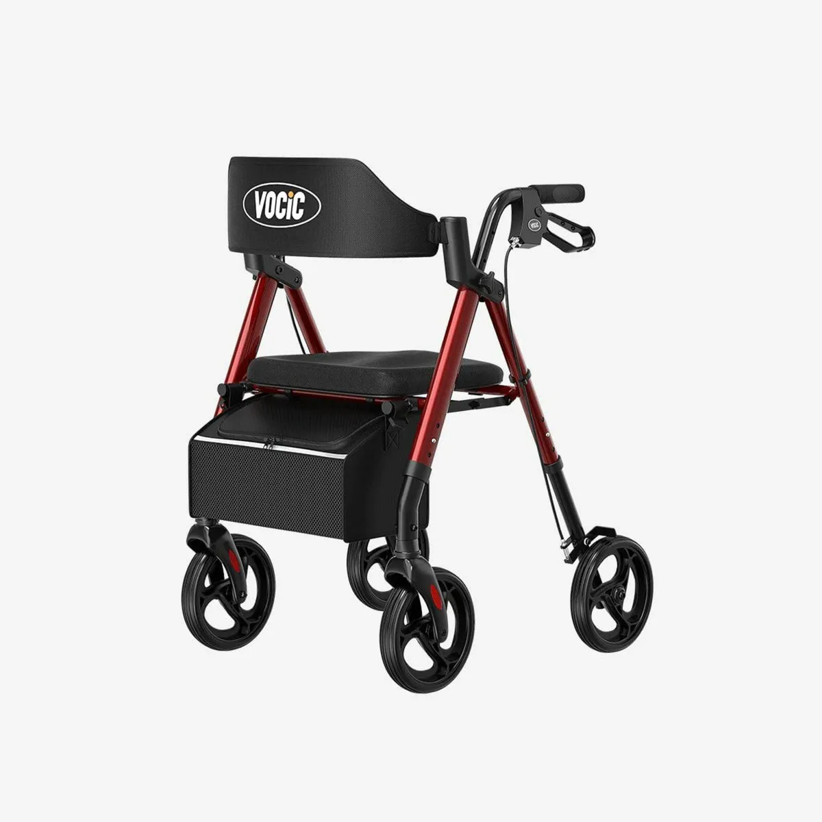 VOCIC Rollator Walker with Seat, Brakes, Bag, Fold - Image 1