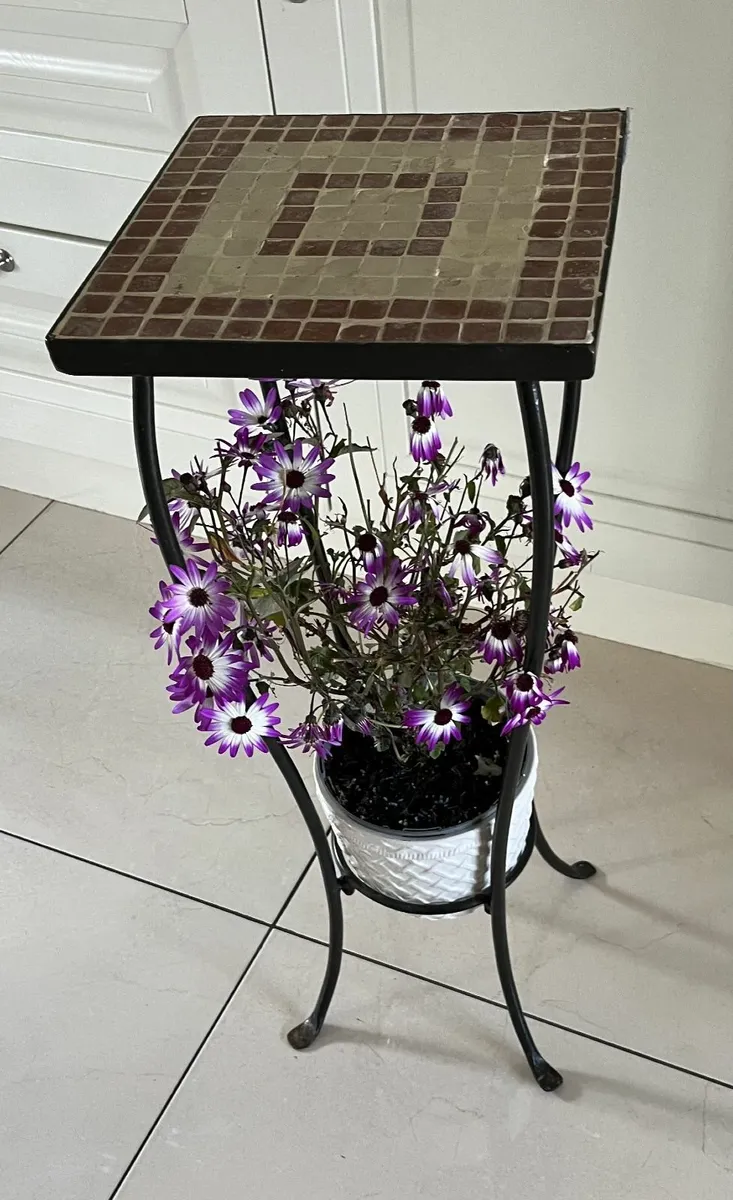 Lovely Ornamental Square Top Mosaic Table - Image 3