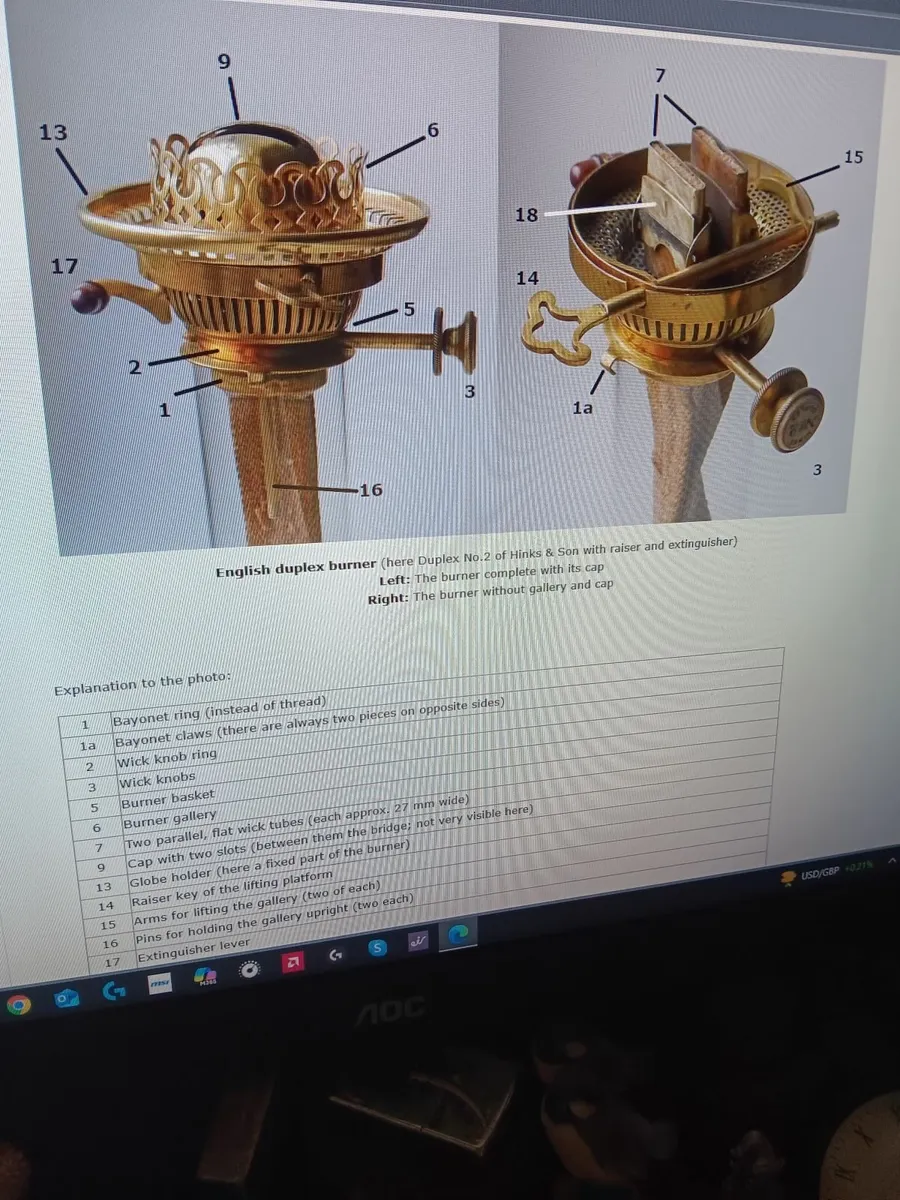 Antique oil lamp - Image 2
