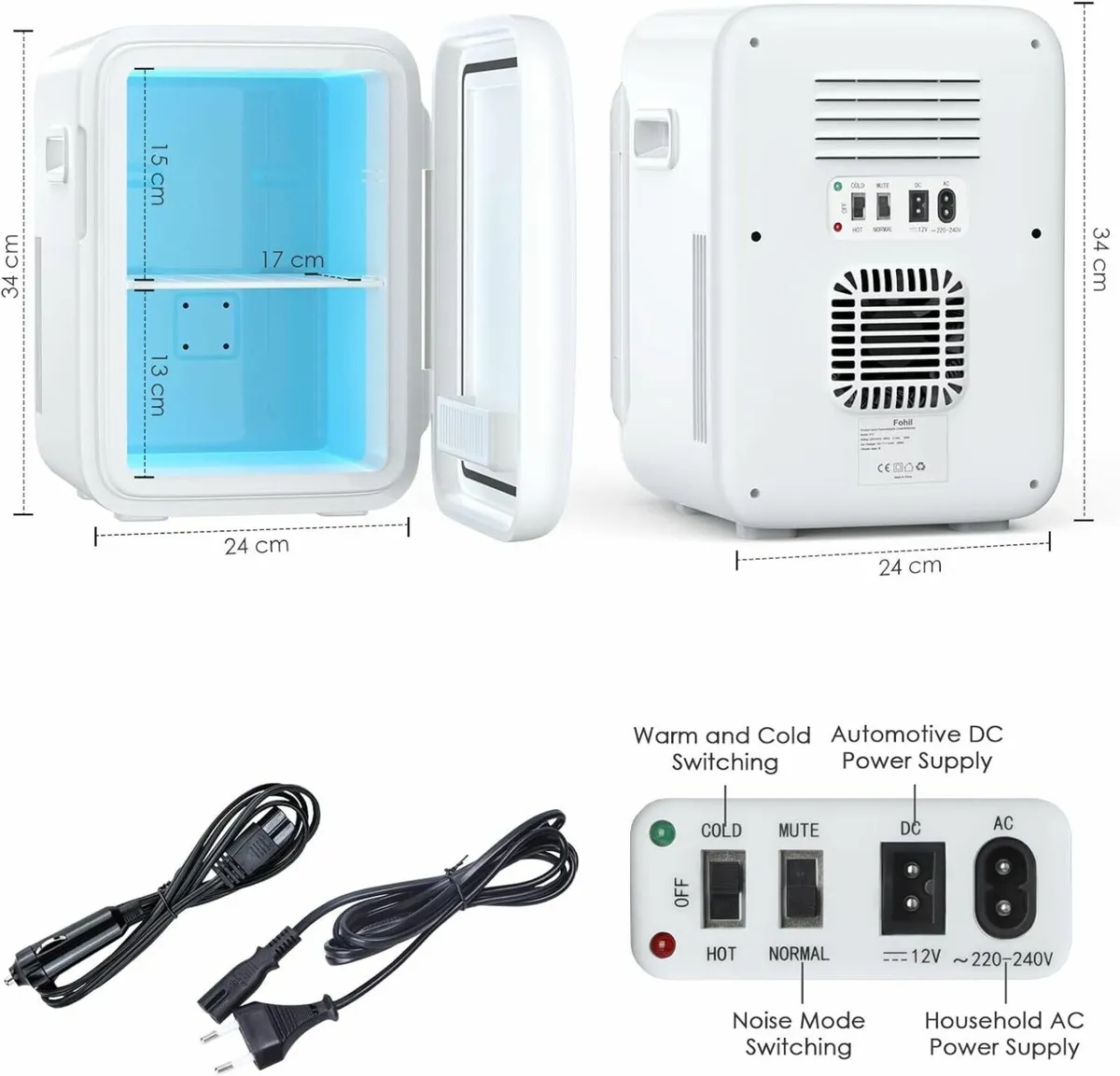 Mini Fridge 10L For Car, Home, AC/DC - Image 1