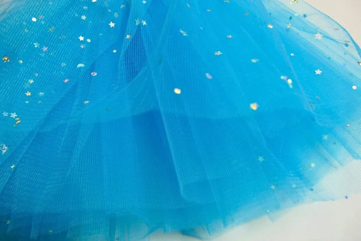 Children's blue tulle skirt one size - Image 3