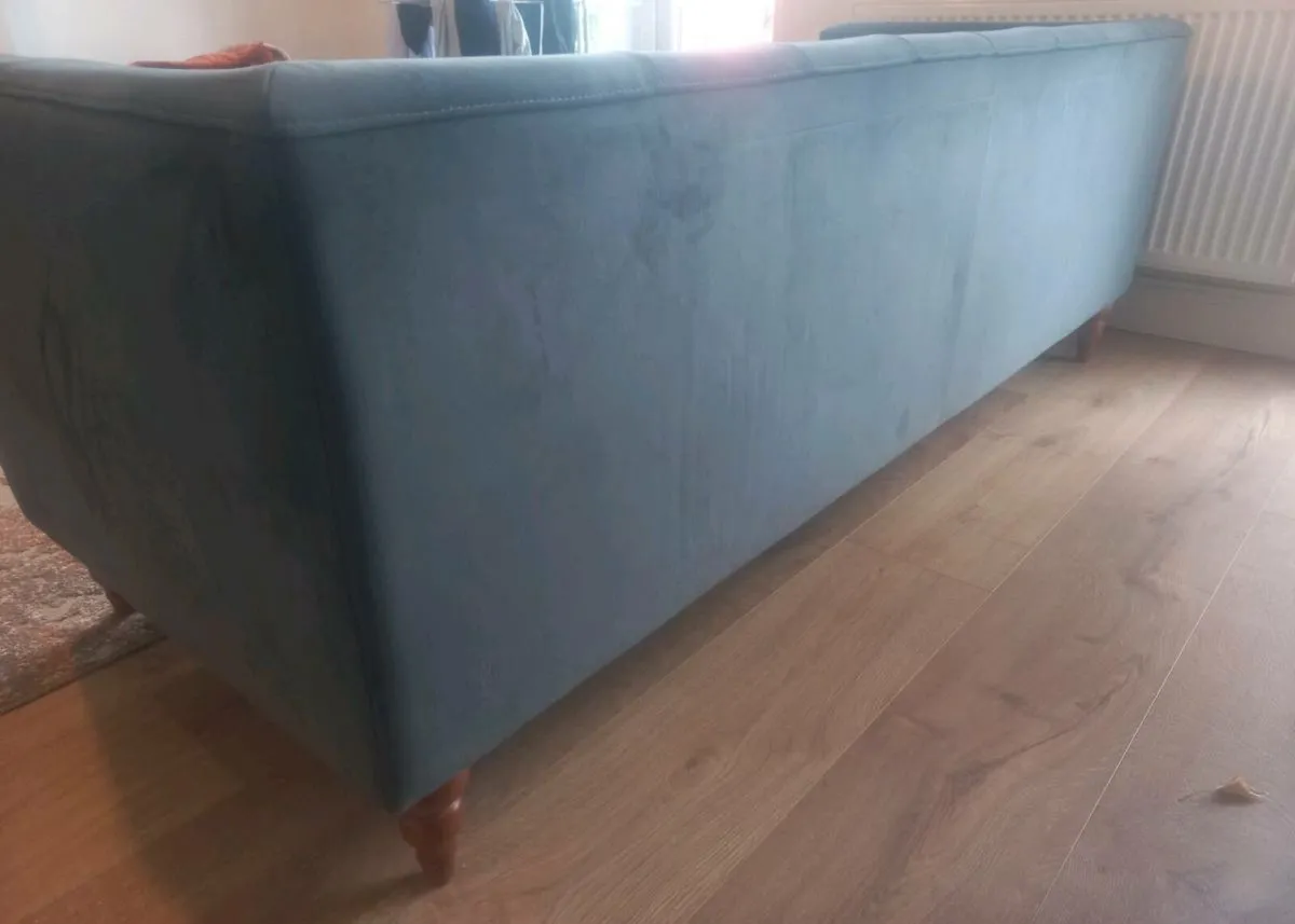 Velvet 3 Seater Sofa - Image 2
