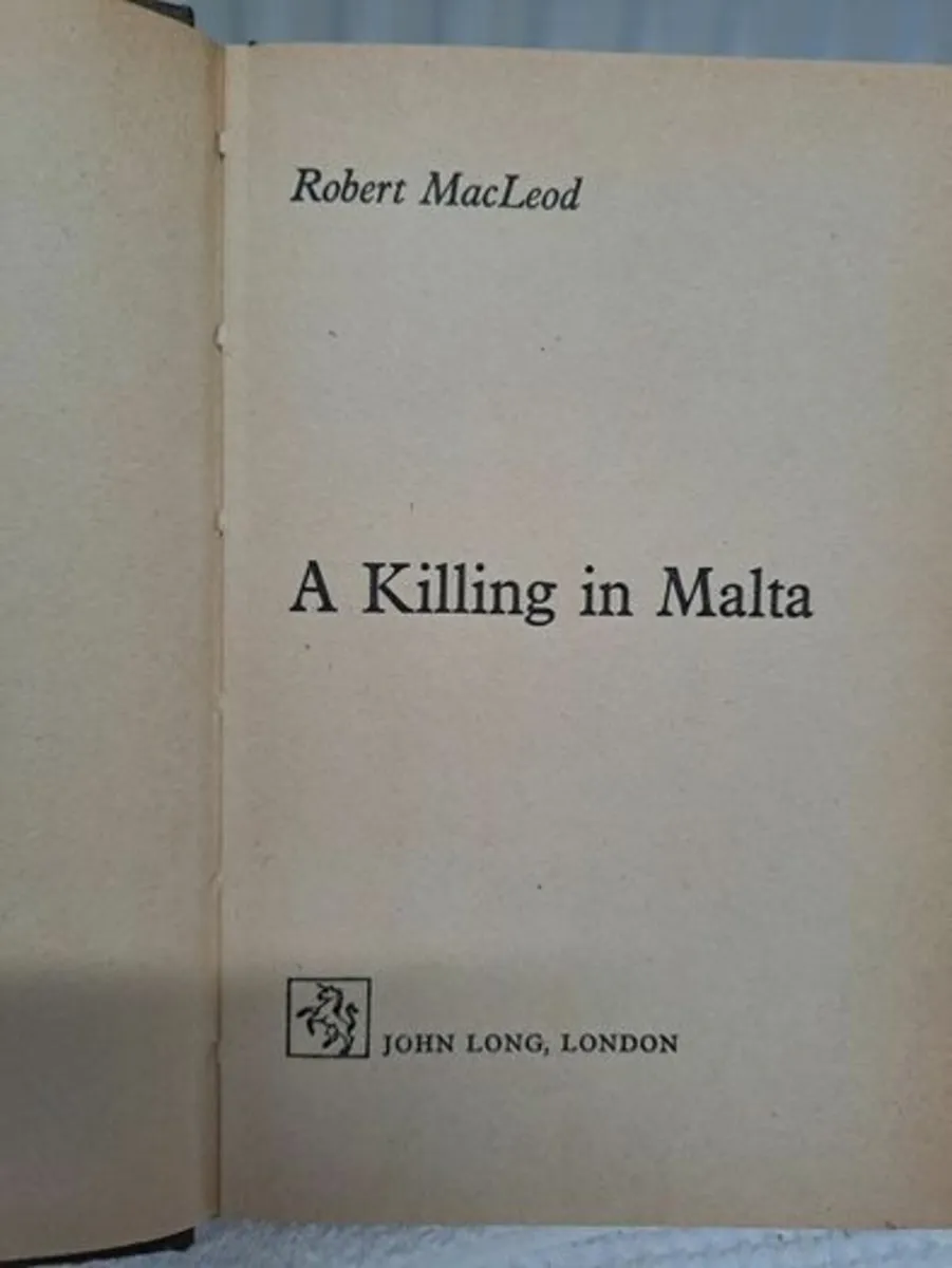 Vintage book 1972 A Killing in Malta - Image 2