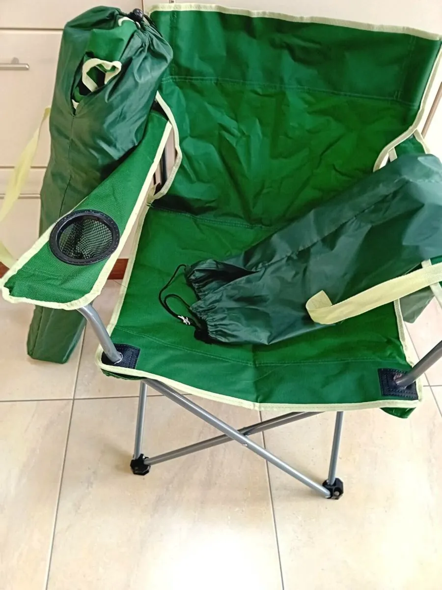 2 FOLDING CAMPING CHAIRS BOTH NEW - Image 2