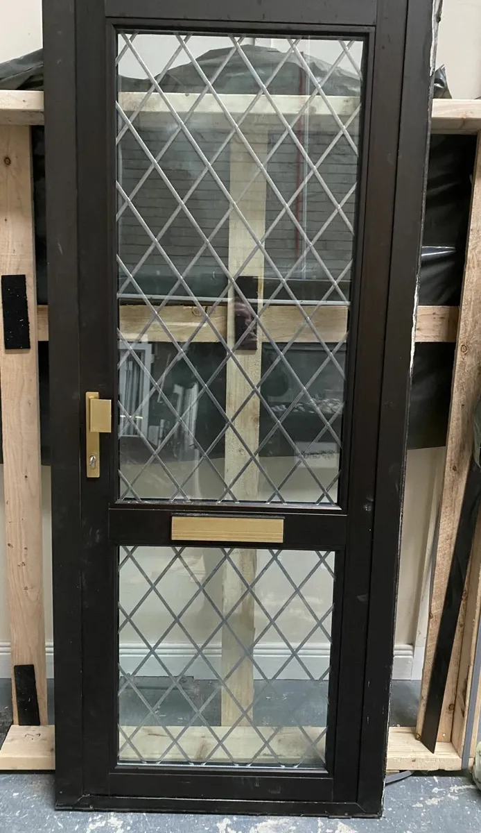 Brown Aluminium Double Glazed Door
