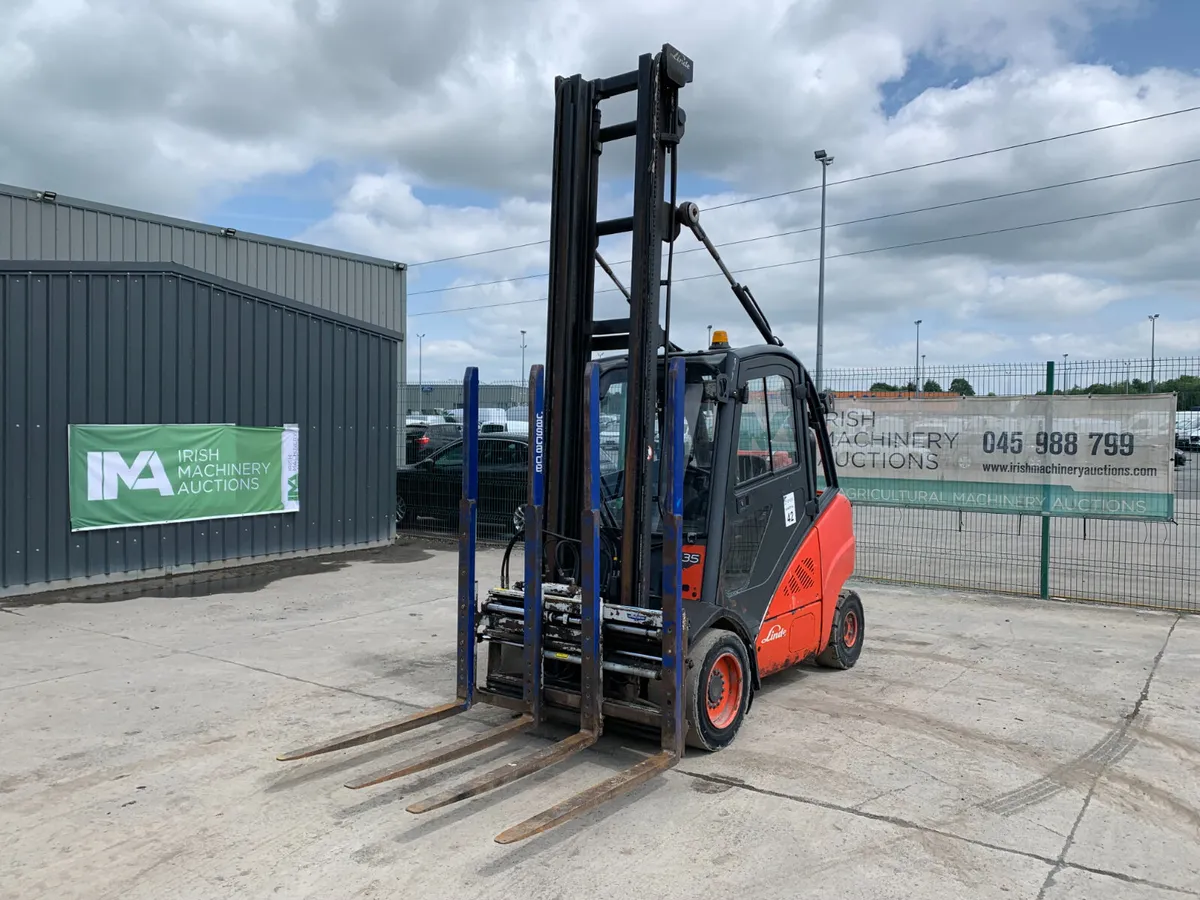BID ONLINE NOW - 2010 LINDE 3.5T GAS FORKLIFT - Image 2