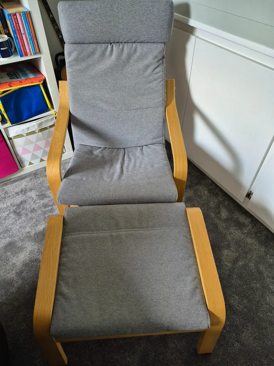 Ikea Armchair and Footstool