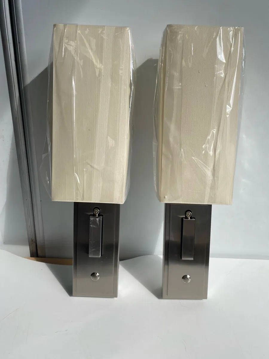 Chelsom Matte Silver Wall Lights (Set of 2 - Image 2