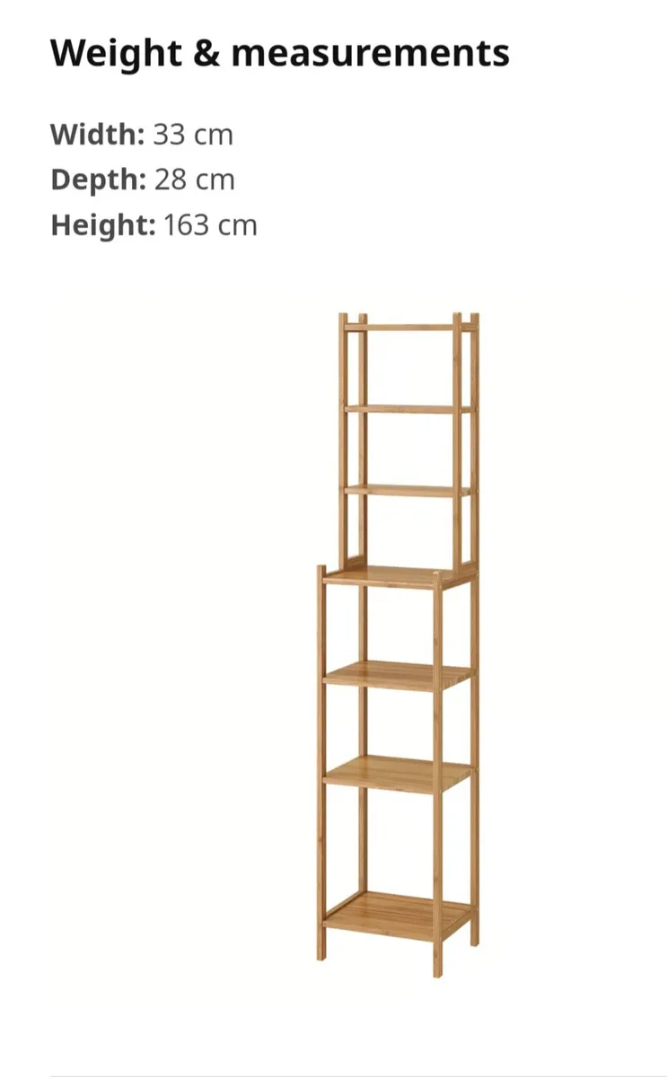 BrandNew in Box IKEA RÅGRUND Shelving unit bamboo - Image 3