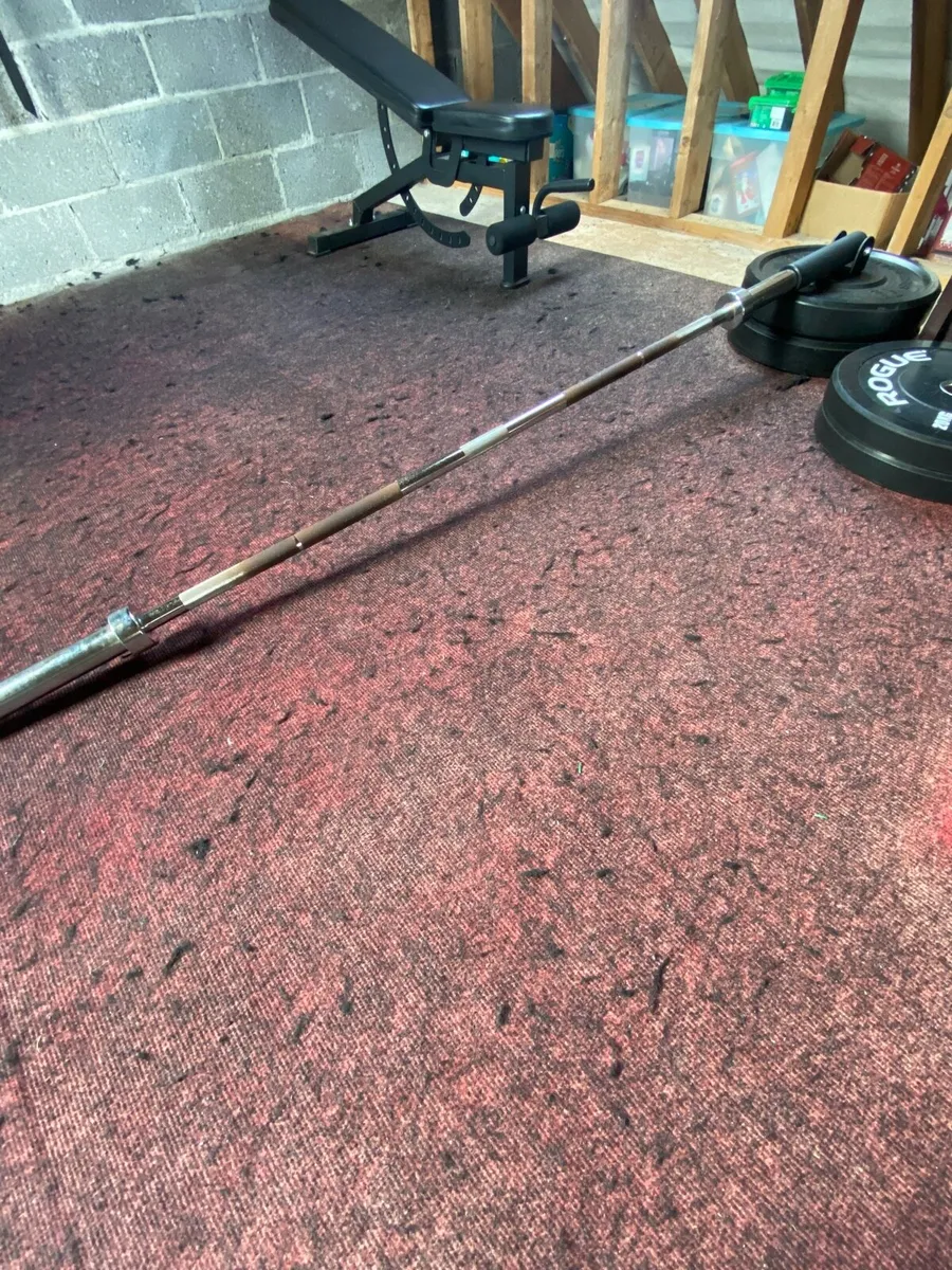 Squat rack, Adjustable Bench and Barbell + Weights - Image 2