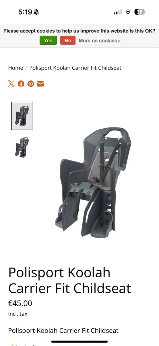 Child’s bike seat - Image 4