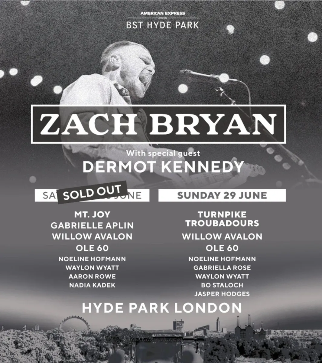 2 Zach Bryan tickets - Discounted price/ono - Image 1