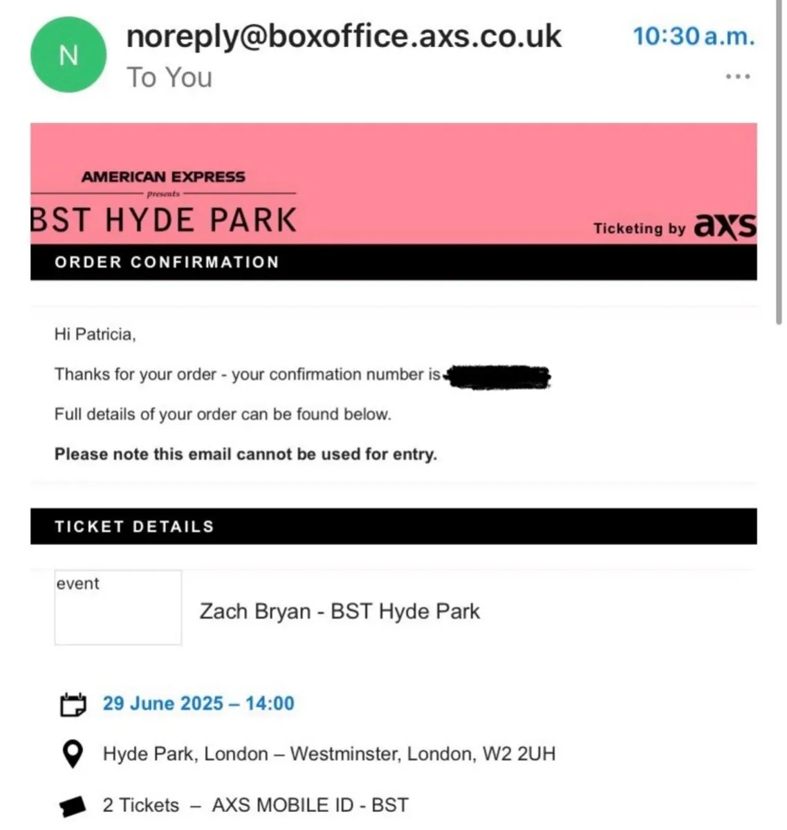 2 Zach Bryan tickets - Discounted price/ono - Image 2