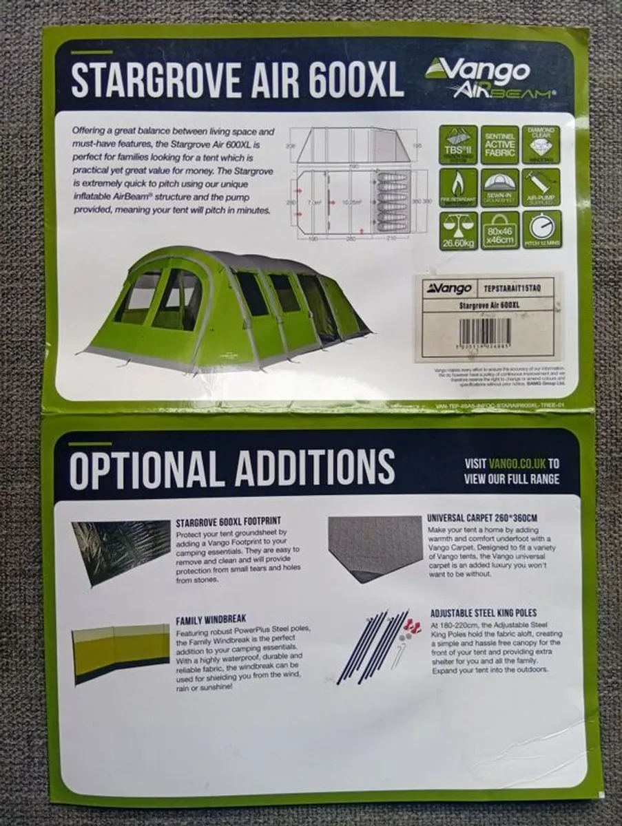 Tent Vango Star grove Air 600XK - Image 1