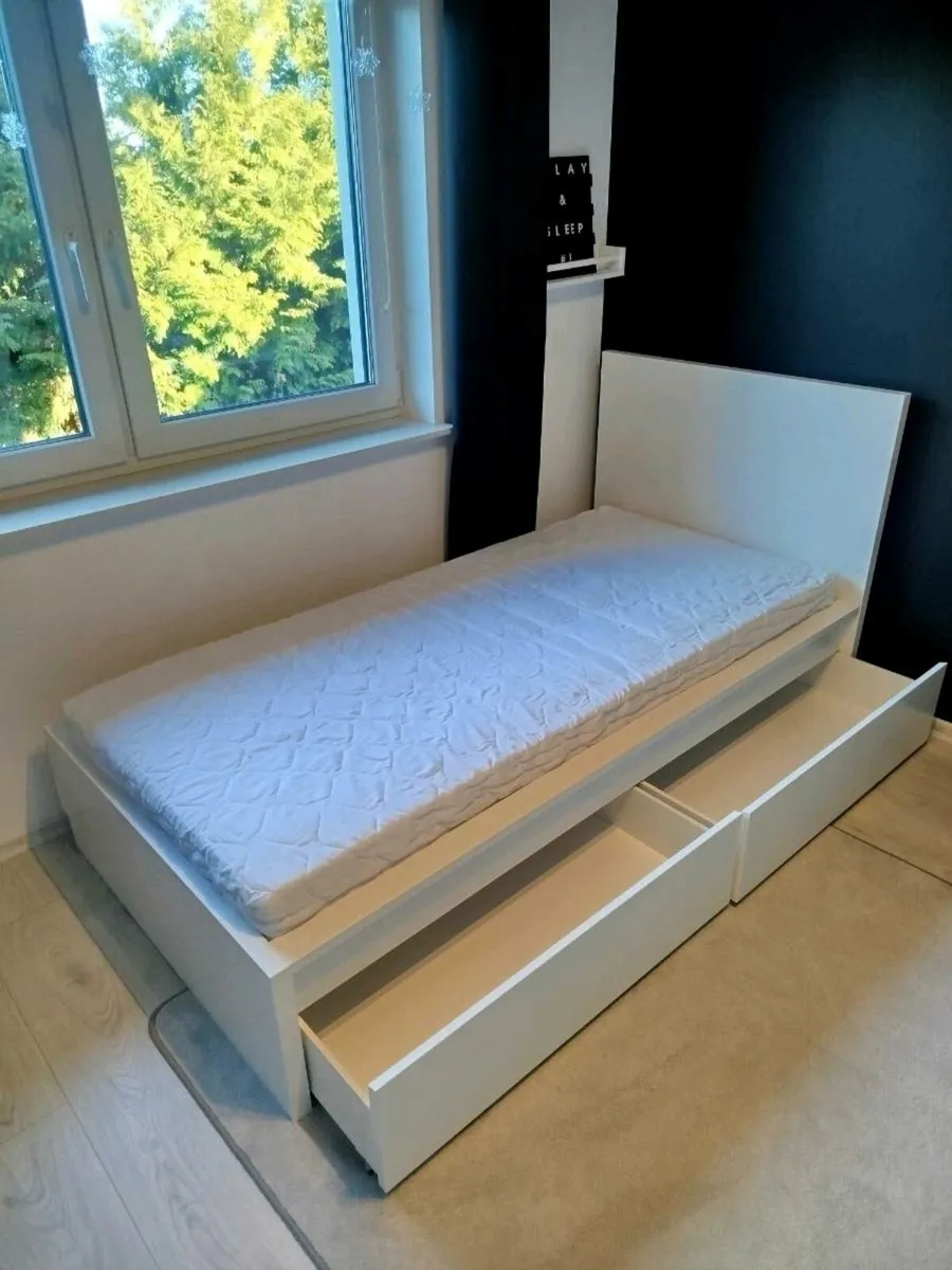 Ikea Malm Single bed with Storage drawers&Mattress - Image 2