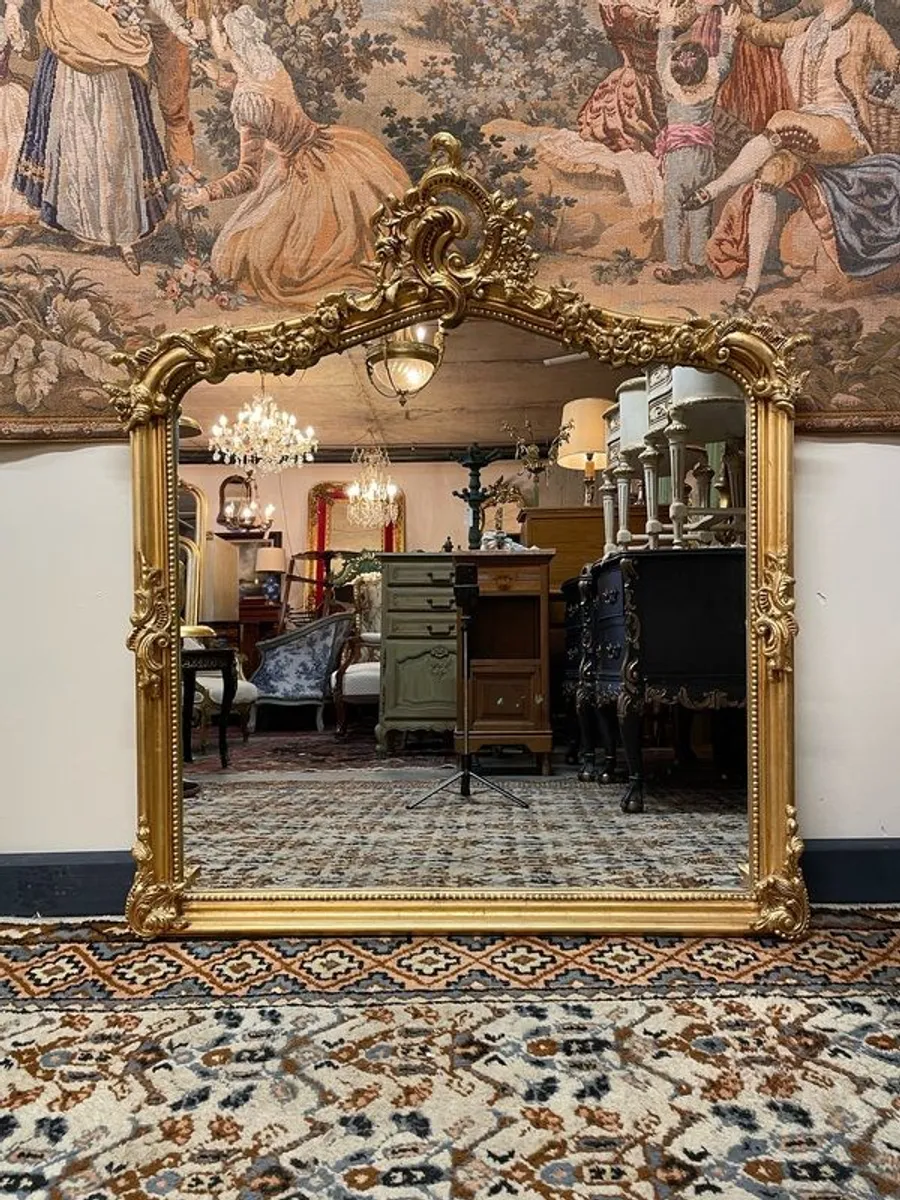 Fabulous Gilt Wood Overmantle Mirror. - Image 1