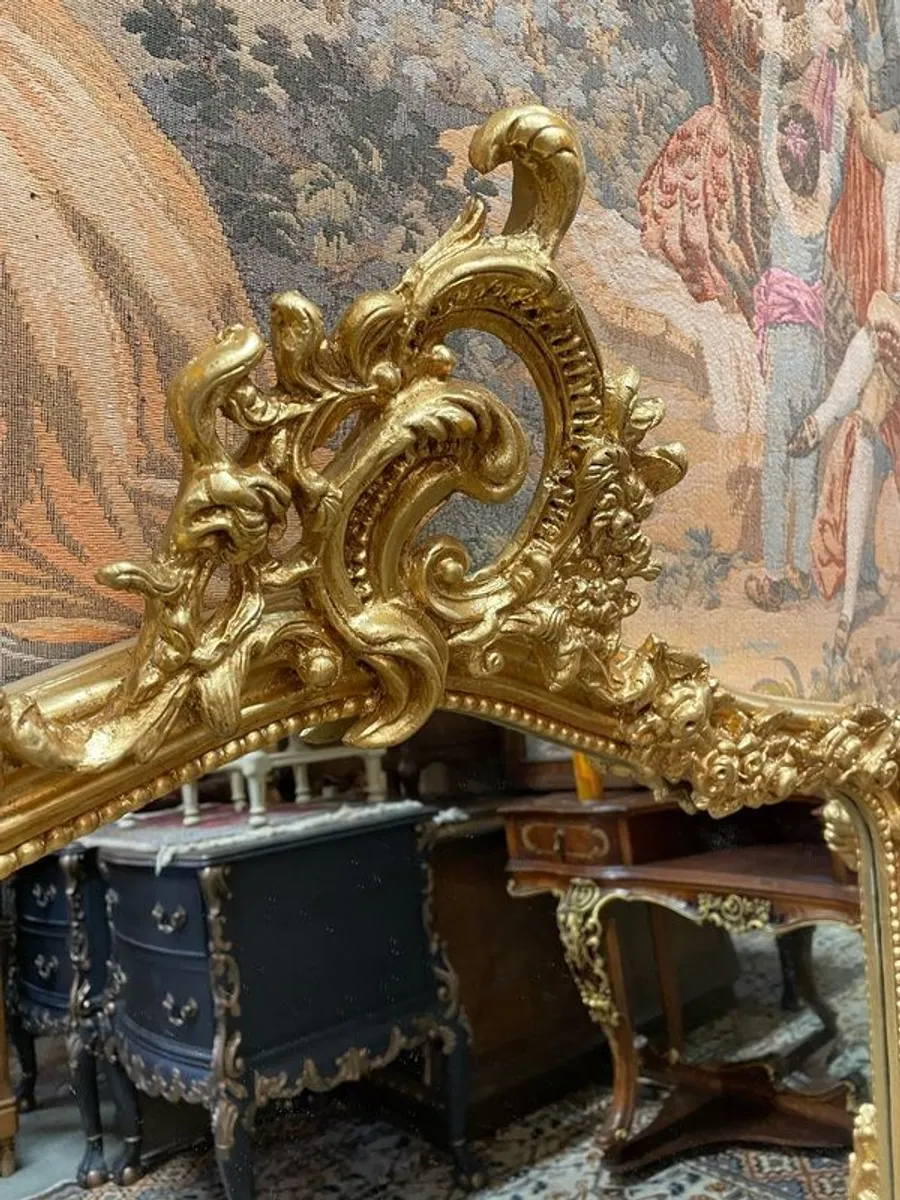 Fabulous Gilt Wood Overmantle Mirror. - Image 3