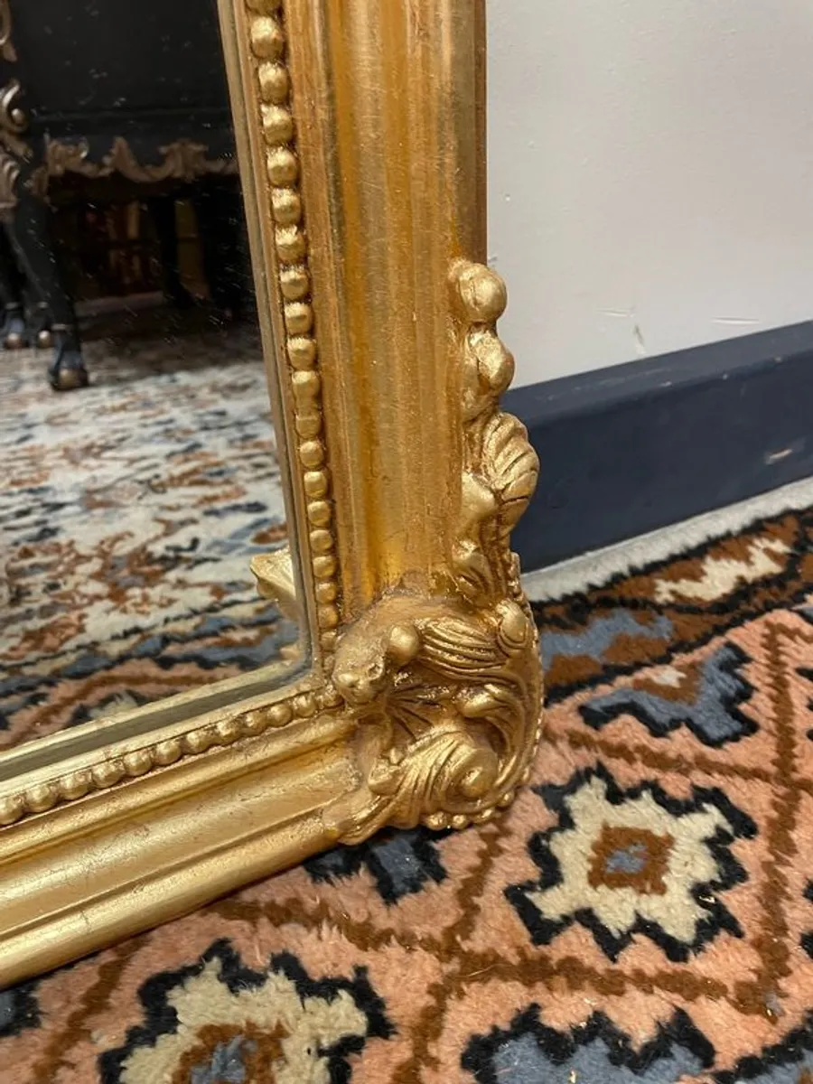 Fabulous Gilt Wood Overmantle Mirror. - Image 4