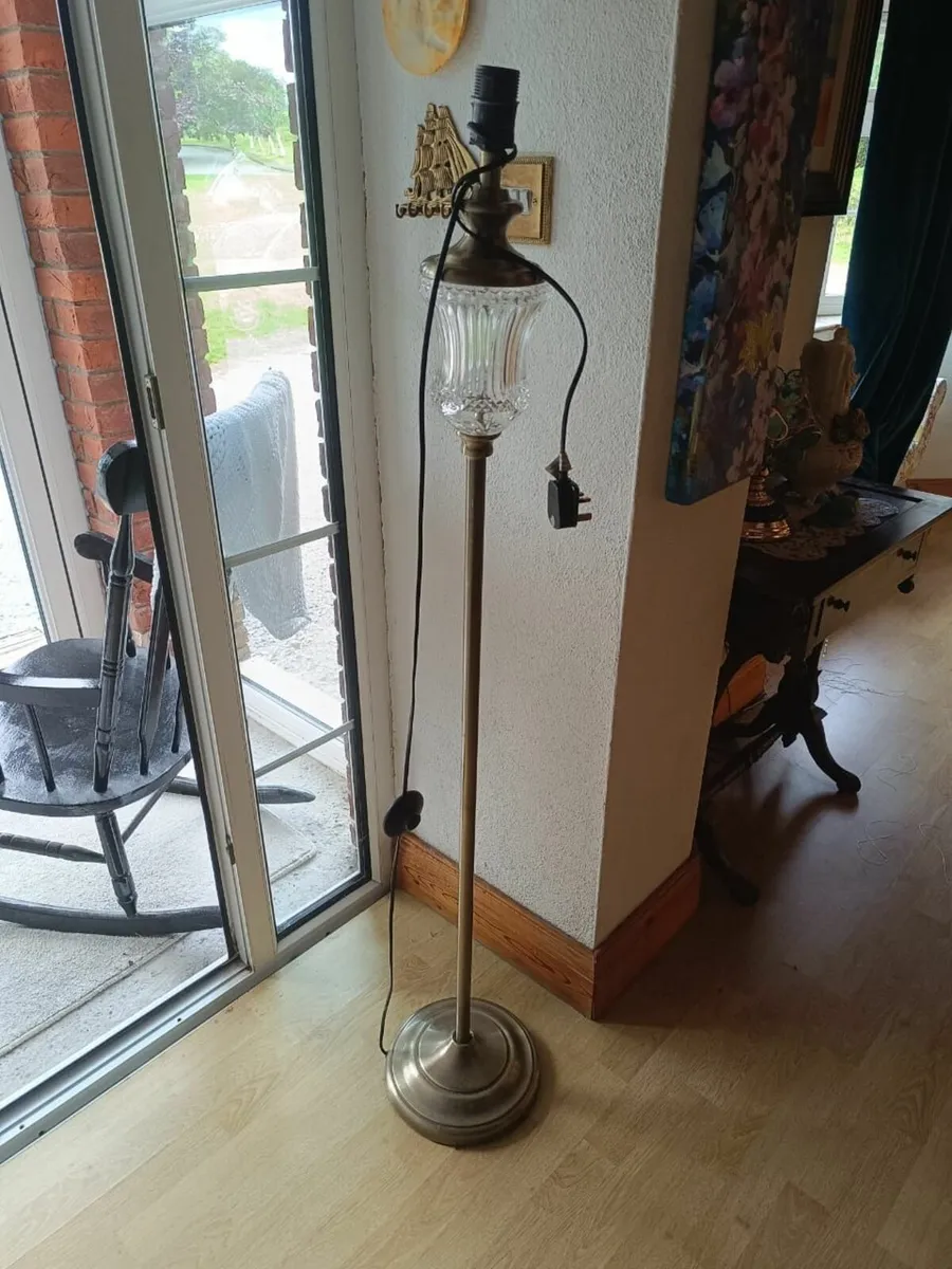Vintage Floor Lamp with Glass Detail