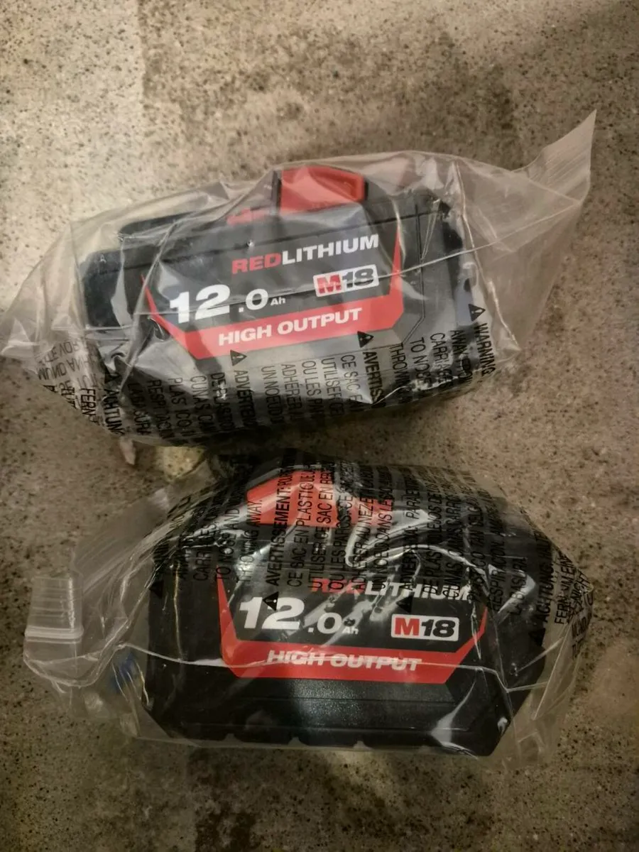 Milwaukee M18 High Output 12.0Ah Batteries x2 - Image 2