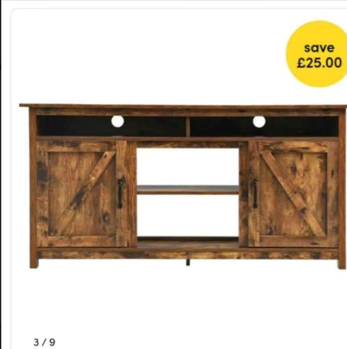 Brand new in box rustic oak sideboard TV stand - Image 1