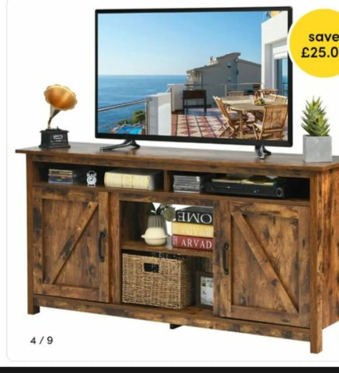 Brand new in box rustic oak sideboard TV stand - Image 2