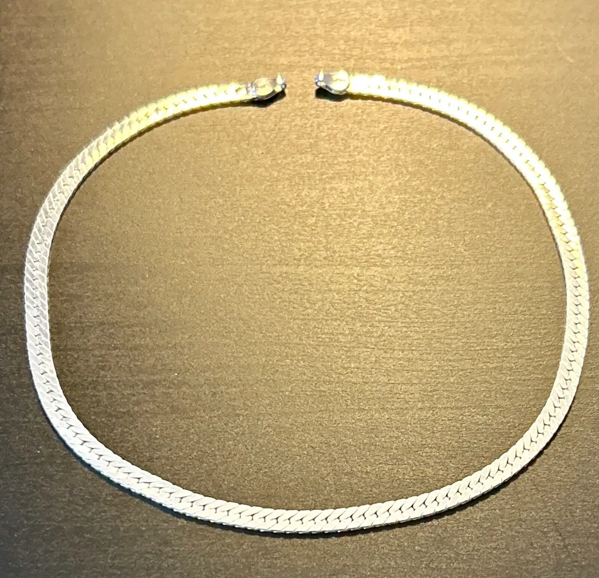 Sterling silver 5mm Herringbone 15” chain - Image 2