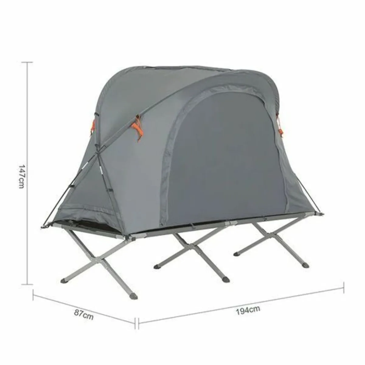 Tent 4 in 1 Set incl camp bed, tent roof, mattress - Image 3