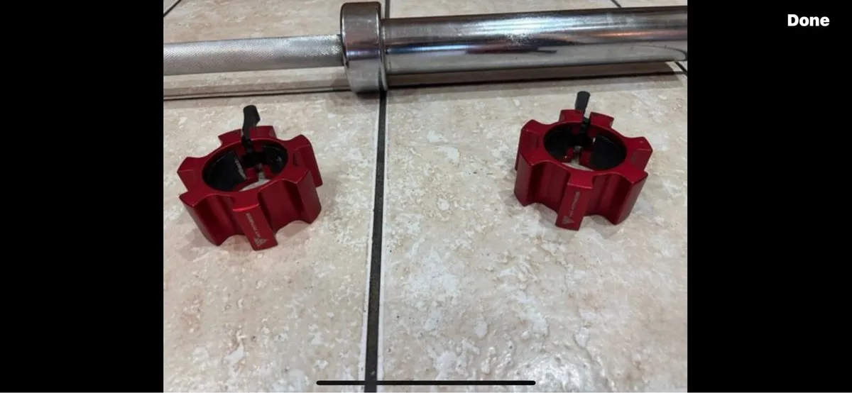 Commercial Olympic Barbell 6 Foot + Jaw Collars - Image 3