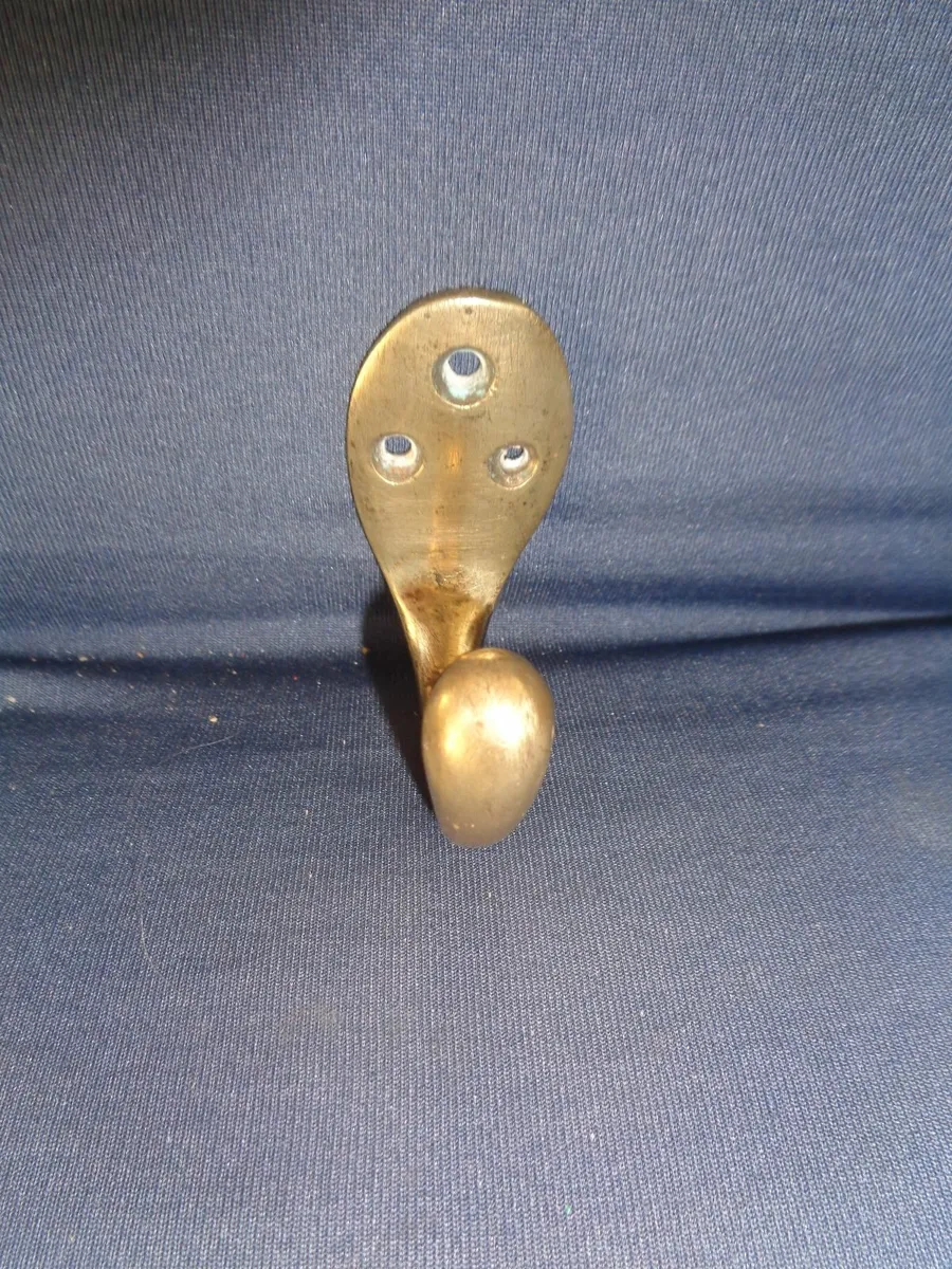 Vintage Solid Brass Hook for Sale - Image 1