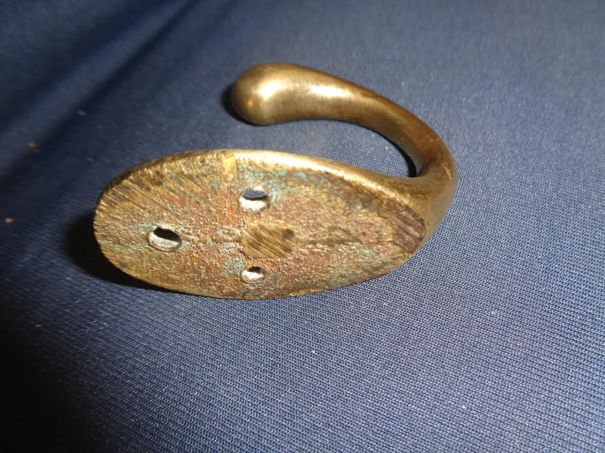 Vintage Solid Brass Hook for Sale - Image 3
