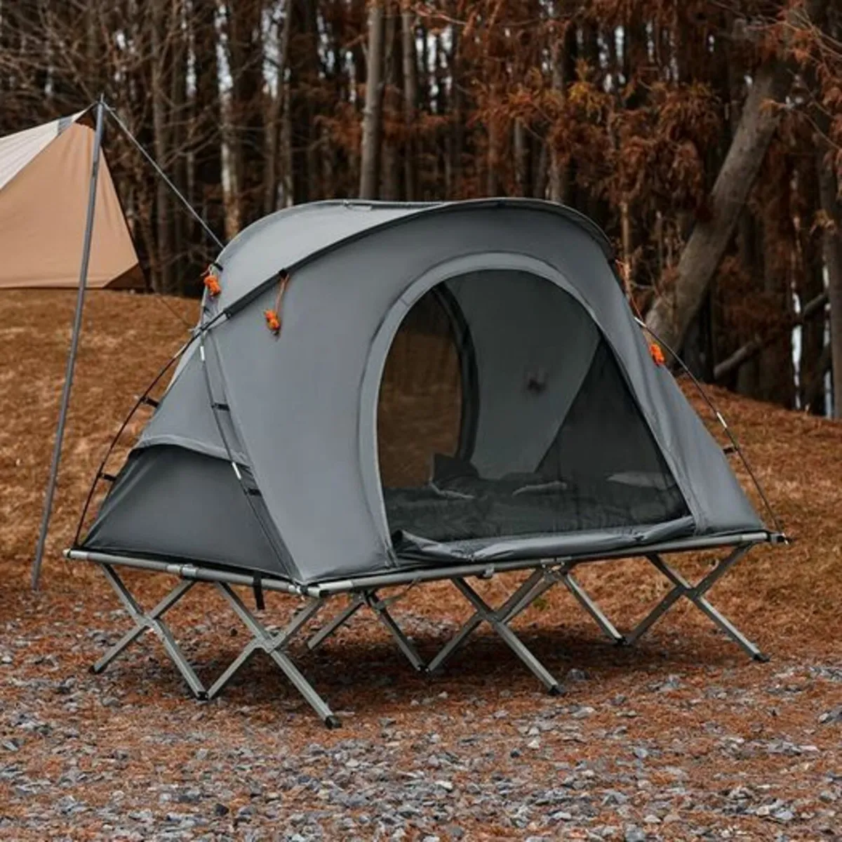 2 Person 4 in1 Tent Camp Bed Camping Lounger Sleep - Image 1