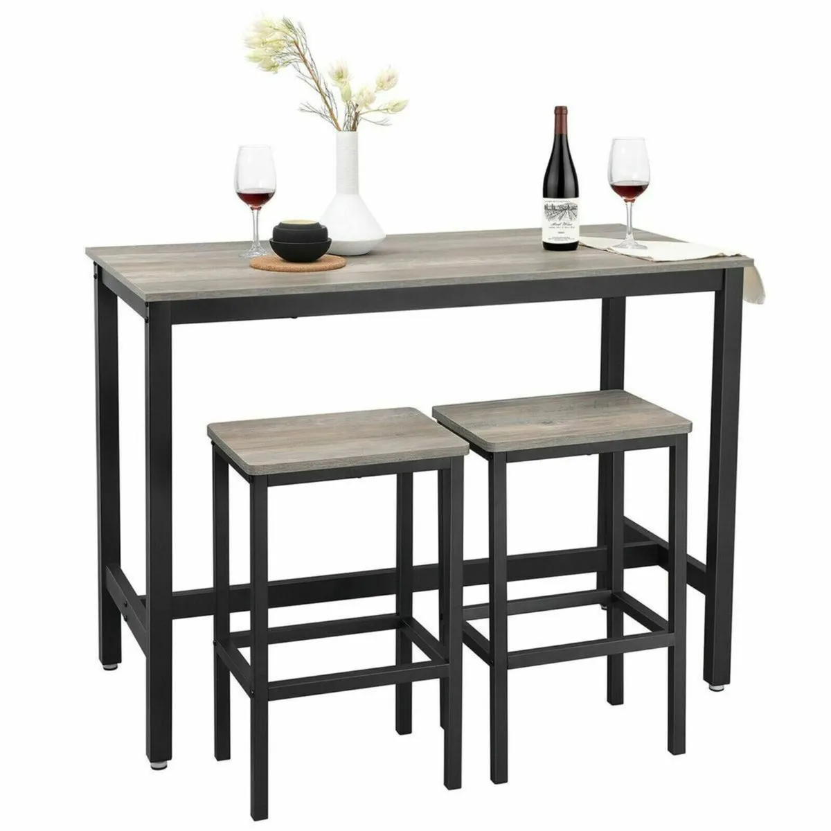 New Vintage Bar Table Set with 2 Stools - FREE P&P - Image 2
