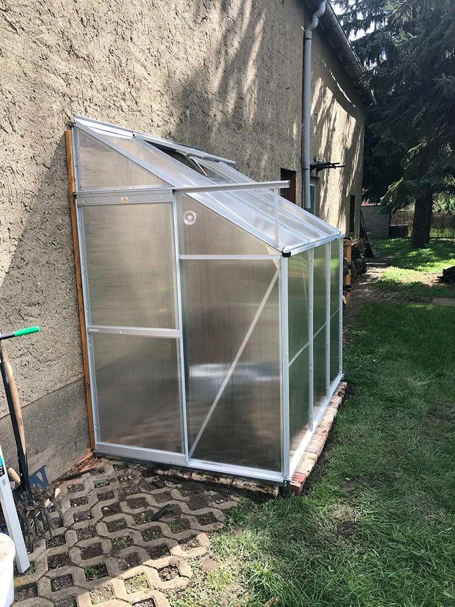 Aluminium Greenhouse 3.65 m3 with metal  Base - Image 2