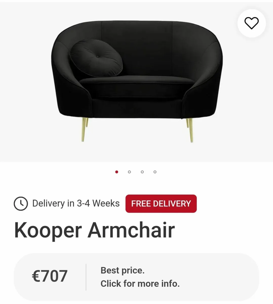 Used 3 seater Sofa and Arm chair for sale - Image 4