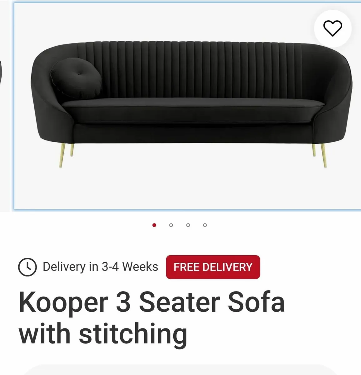 Used 3 seater Sofa and Arm chair for sale - Image 3