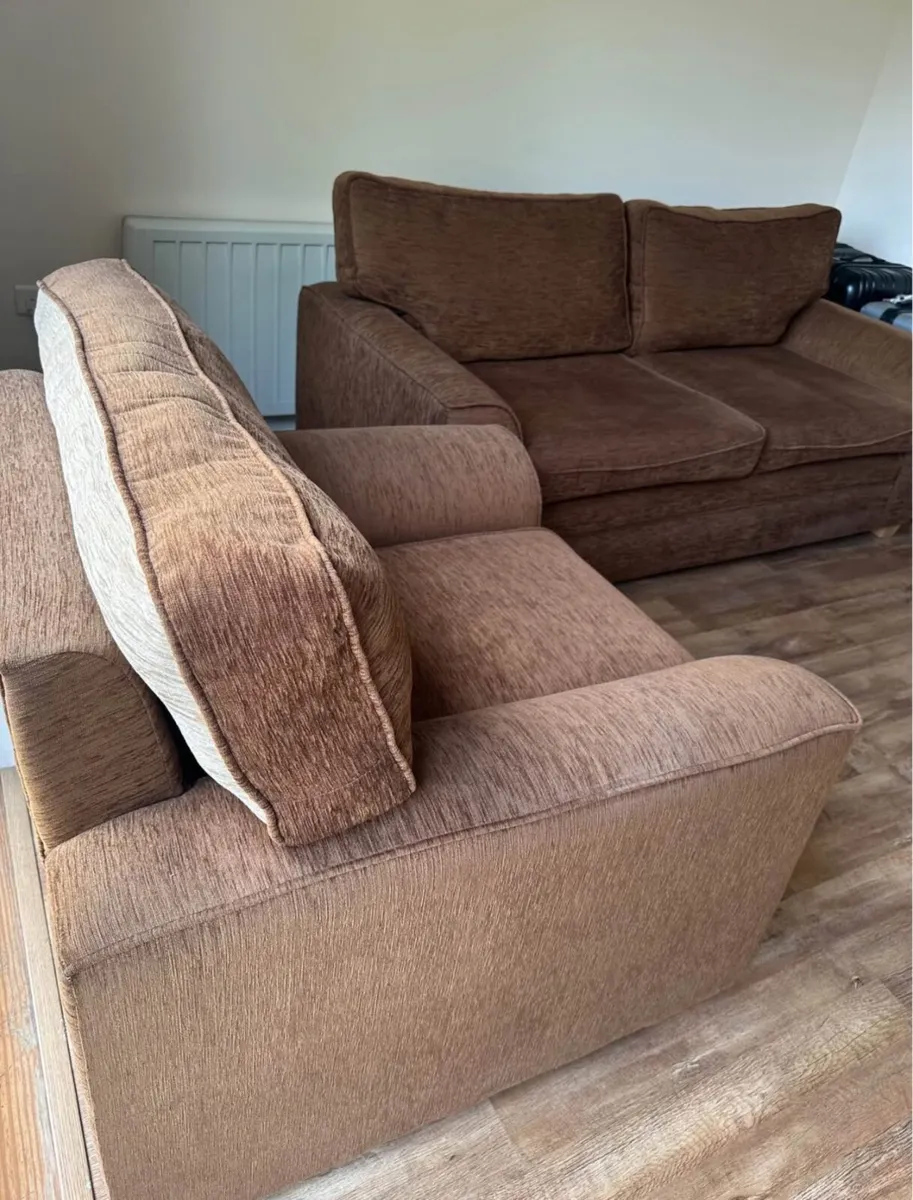 Living room set with 2-seater sofa and armchair - Image 2