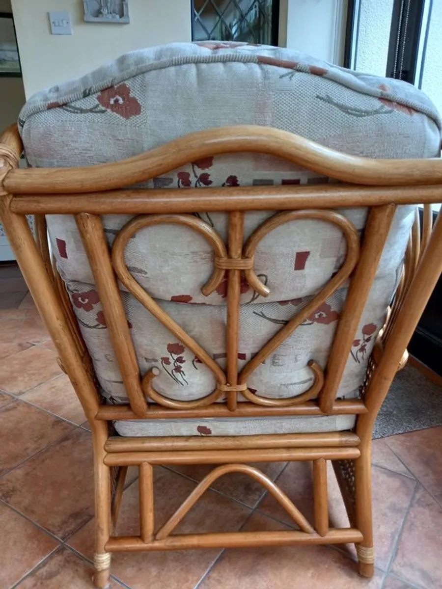 Wicker Couch and Armchairs - Image 2