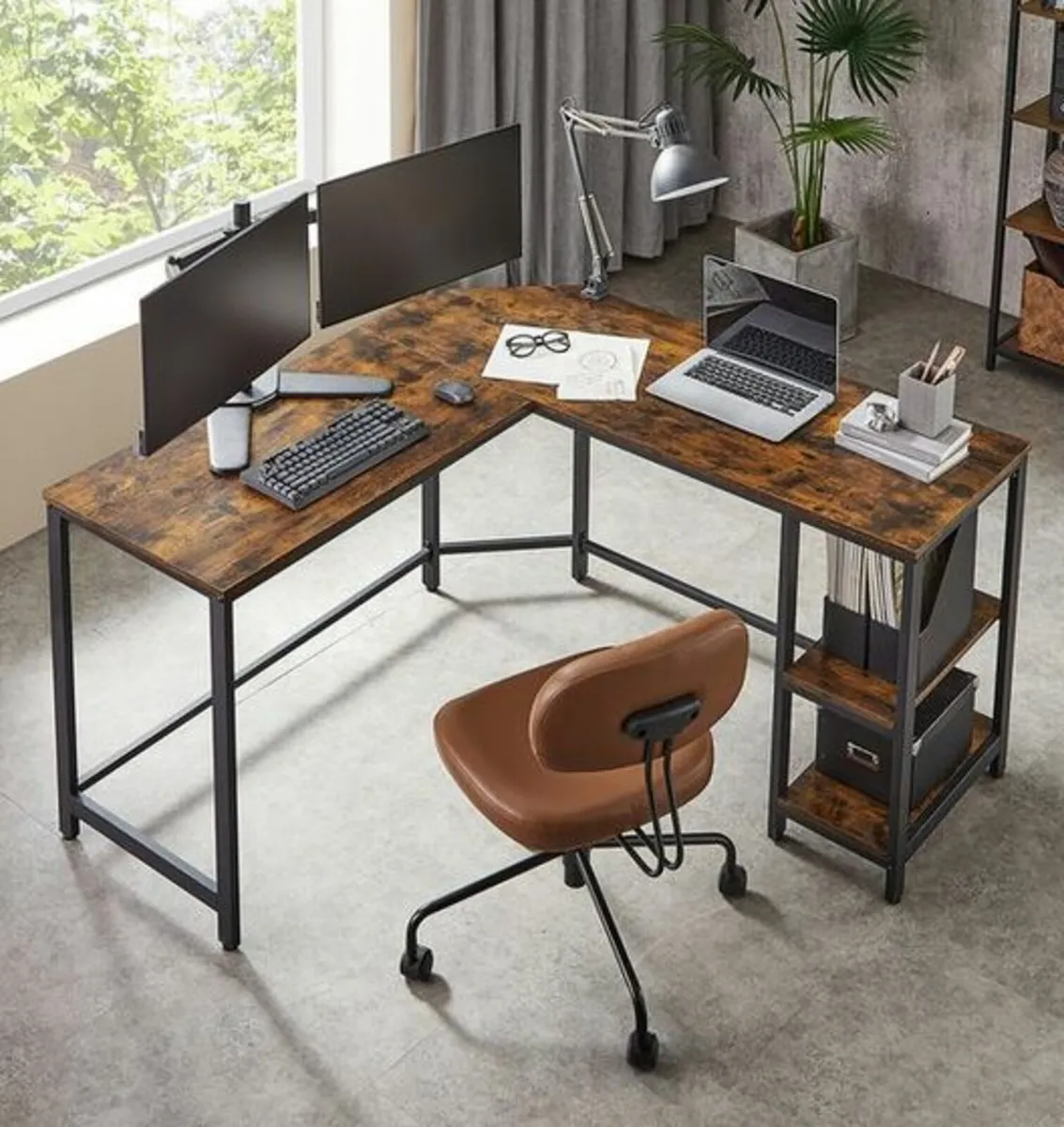 New Industrial L Shaped Office Desk - FREE P&P - Image 4